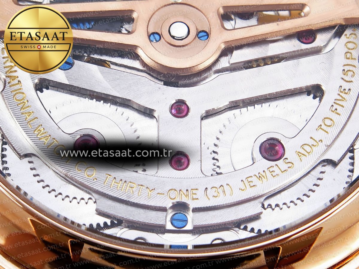 IWC PORTUGIESER PERPETUAL CALENDAR RG 5033  BLUE DIAL ON BLACK LEATHER STRAP A52610 - Görsel 20