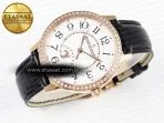 rendez vous night day rg apsf 11 best edition white textured dial diamonds bezel on black leather strap a8985