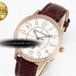 rendez vous night day rg apsf 11 best edition white textured dial diamonds bezel on brown leather strap a8981