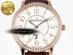 rendez vous night day rg apsf 11 best edition white textured dial diamonds bezel on brown leather strap a8984