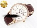 rendez vous night day rg apsf 11 best edition white textured dial diamonds bezel on brown leather strap a8986