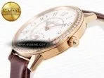 rendez vous night day rg apsf 11 best edition white textured dial diamonds bezel on brown leather strap a8988
