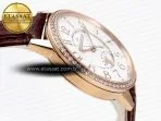 rendez vous night day rg apsf 11 best edition white textured dial diamonds bezel on brown leather strap a8989
