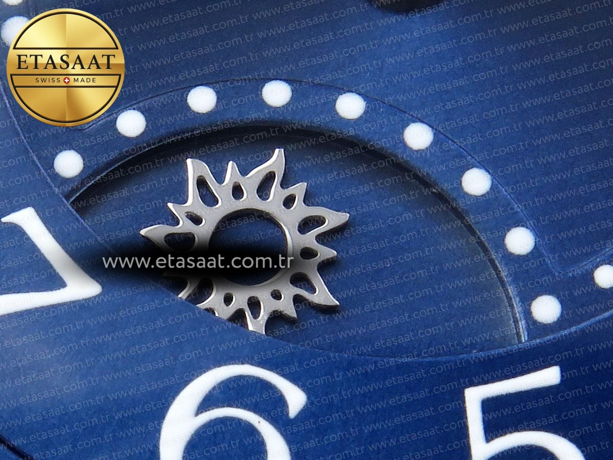 Jaeger Piguet Rendez-Vous Night & Day SS APSF 1:1 Best Edition Blue Textured Dial Diamonds Bezel on Blue Leather Strap SA898 - Görsel 11
