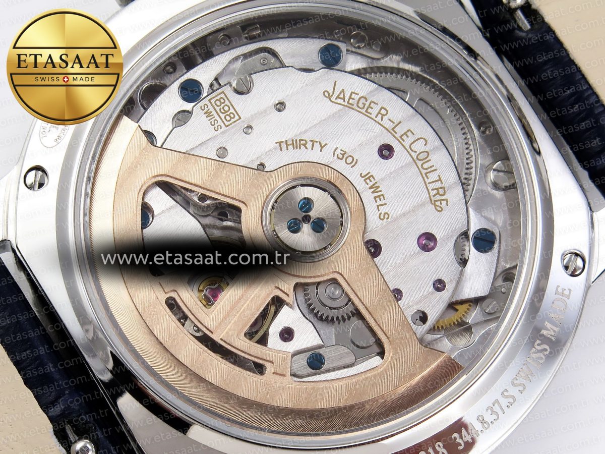 Jaeger Piguet Rendez-Vous Night & Day SS APSF 1:1 Best Edition Blue Textured Dial Diamonds Bezel on Blue Leather Strap SA898 - Görsel 17