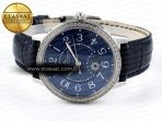 Jaeger Piguet Rendez-Vous Night & Day SS APSF 1:1 Best Edition Blue Textured Dial Diamonds Bezel on Blue Leather Strap SA898 - Görsel 6