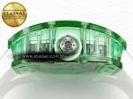 rm026 green transparent tourbillon rm best edition panda skeleton dial on rubber strap14