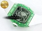 rm026 green transparent tourbillon rm best edition panda skeleton dial on rubber strap17