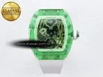 rm026 green transparent tourbillon rm best edition panda skeleton dial on rubber strap3