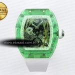 Richard Mille RM026 Yeşil Panda İskelet Kauçuk Eta Saat - Görsel 3 - 1:1 Süper Klon Saat