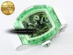 rm026 green transparent tourbillon rm best edition panda skeleton dial on rubber strap6