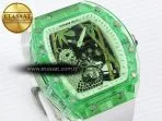 rm026 green transparent tourbillon rm best edition panda skeleton dial on rubber strap7