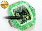 rm026 green transparent tourbillon rm best edition panda skeleton dial on translucent rubber strap5