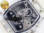 rm026 transparent tourbillon rm best edition panda skeleton dial on translucent rubber strap18