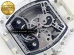 rm026 transparent tourbillon rm best edition panda skeleton dial on translucent rubber strap18