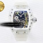 Richard Mille RM026 Yeşil Panda İskelet Şeffaf Kauçuk Eta Saat - Görsel 3 - 1:1 Süper Klon Saat