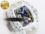 rm026 transparent tourbillon rm best edition panda skeleton dial on translucent rubber strap5