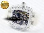 rm026 transparent tourbillon rm best edition panda skeleton dial on translucent rubber strap7