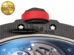 rm035 black carbon sonic best edition skeleton dial on red rubber strap clone rmul214