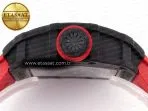 rm035 black carbon sonic best edition skeleton dial on red rubber strap clone rmul217