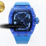 Richard Mille RM035 İskelet Kadran Mavi Kauçuk RMUL2 Eta Saat - Görsel 3 - 1:1 Süper Klon Saat