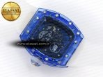 rm035 blue transparent rmf best edition skeleton dial on translucent rubber strap clone rmul216