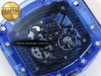 rm035 blue transparent rmf best edition skeleton dial on translucent rubber strap clone rmul217