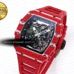 rm035 red carbon sonic best edition skeleton dial on red rubber strap clone rmul21