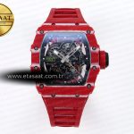 Richard Mille RM035 İskelet Kadran Kırmızı RMUL2 Eta Saat - Görsel 3 - 1:1 Süper Klon Saat