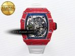 Richard Mille RM035 Red Carbon Skeleton Dial on White RMUL2 - Görsel 3