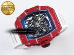 Richard Mille RM035 Red Carbon Skeleton Dial on White RMUL2 - Görsel 6