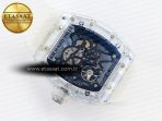 rm035 transparent rmf best edition skeleton blue dial on translucent rubber strap clone rmul216