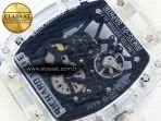 rm035 transparent rmf best edition skeleton blue dial on translucent rubber strap clone rmul217