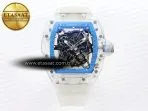 rm035 transparent rmf best edition skeleton blue dial on translucent rubber strap clone rmul23
