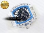 rm035 transparent rmf best edition skeleton blue dial on translucent rubber strap clone rmul26