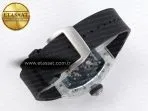 rm035 transparent rmf best edition skeleton dial on black rubber strap clone rmul214