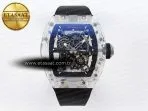 rm035 transparent rmf best edition skeleton dial on black rubber strap clone rmul23
