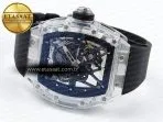 rm035 transparent rmf best edition skeleton dial on black rubber strap clone rmul27