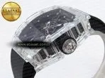 rm035 transparent rmf best edition skeleton dial on black rubber strap clone rmul28