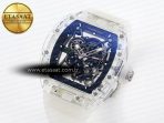 rm035 transparent rmf best edition skeleton dial on translucent rubber strap clone rmul21