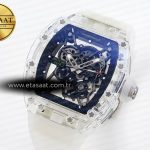 rm035 transparent rmf best edition skeleton dial on translucent rubber strap clone rmul21
