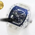 rm035 transparent rmf best edition skeleton dial on translucent rubber strap clone rmul21