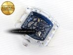rm035 transparent rmf best edition skeleton dial on translucent rubber strap clone rmul216