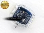 rm035 transparent rmf best edition skeleton dial on translucent rubber strap clone rmul216