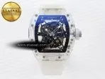 rm035 transparent rmf best edition skeleton dial on translucent rubber strap clone rmul23
