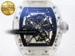rm035 transparent rmf best edition skeleton dial on translucent rubber strap clone rmul24