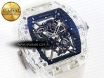 rm035 transparent rmf best edition skeleton dial on translucent rubber strap clone rmul25