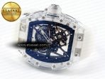 rm035 transparent rmf best edition skeleton dial on translucent rubber strap clone rmul27