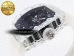 rm035 transparent rmf best edition skeleton dial on translucent rubber strap clone rmul28