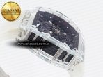 rm035 transparent rmf best edition skeleton dial on translucent rubber strap clone rmul29